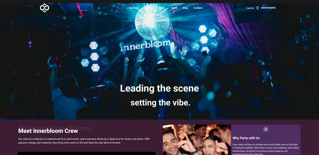 inner bloom thai web design