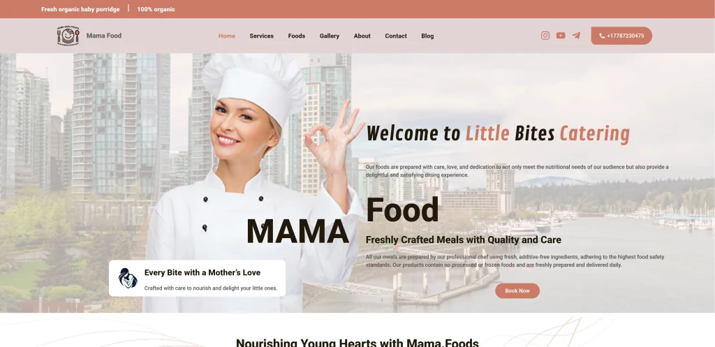 mama sara foods web design