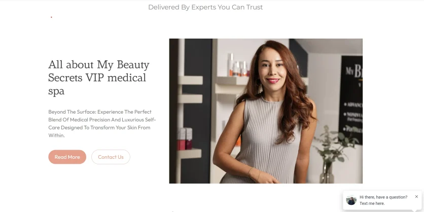 MyBeautySecrets website design before and after comparison showing improved branding and layout