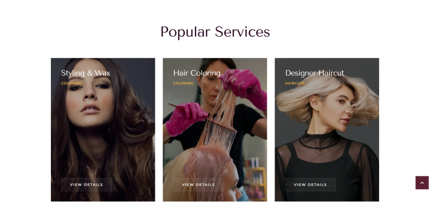 tina beauty web design