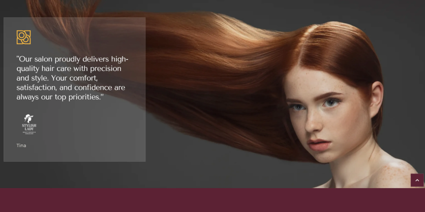 tina beauty web design