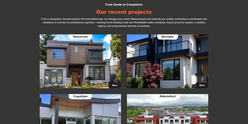 silversiding exterior web design