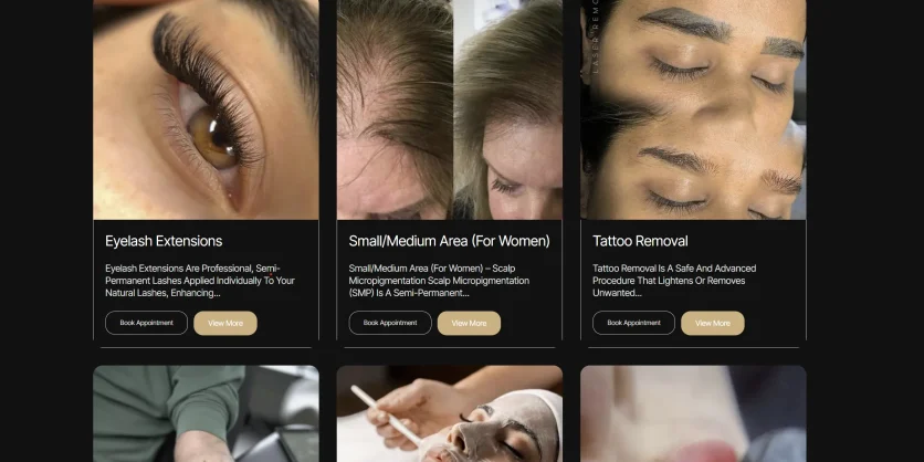 Responsive Taranika Beauty Studio website design optimized for mobile beauty clients