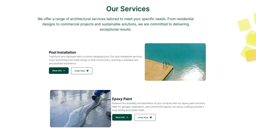 Web Design - Mapale Pool Scape-Services-