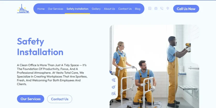 Web Design for Vesta Cleaning company 3