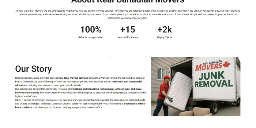 Web design - Realcanadianmover