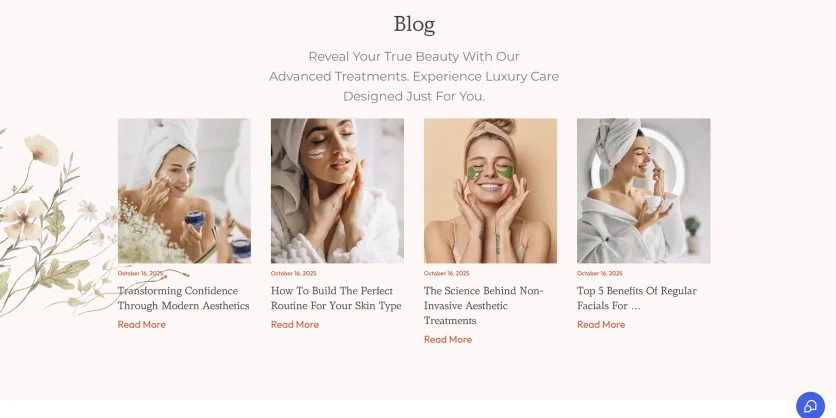 Responsive MyBeautySecrets website design optimized for mobile beauty clients