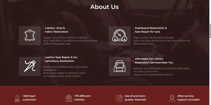 carinteriorrepair- website developement